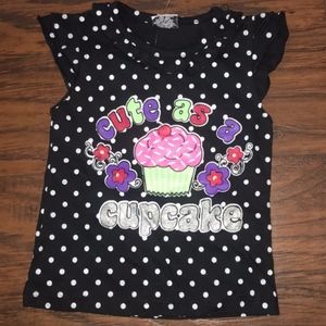 “cute as a cupcake” Cute Girls Top NWOT!